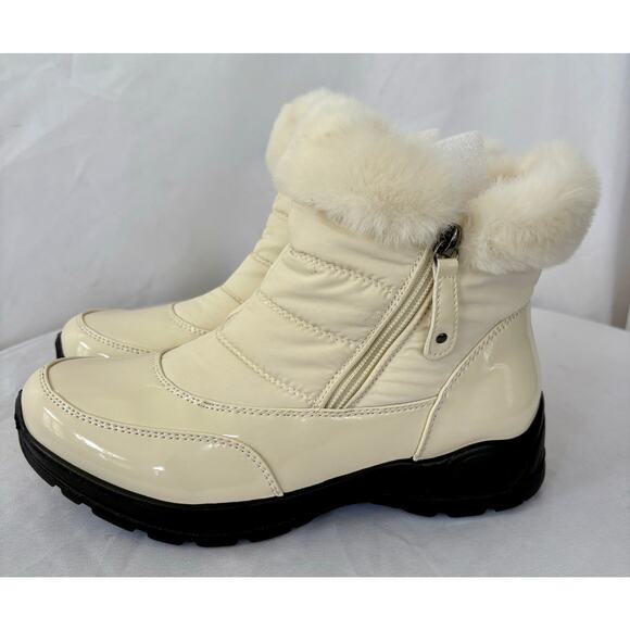 Easy Street Easy Dry by Frosty Waterproof Boots Winter White Size 7M NWT - Picture 4 of 5